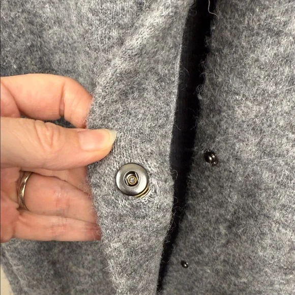 Vince grey Textured Soft Sculpted Car Coat medium - Picture 15 of 16